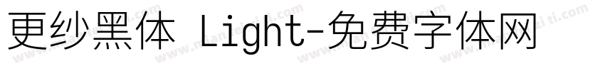 更纱黑体 Light字体转换